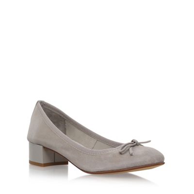 Grey 'Saray' mid heel court shoes